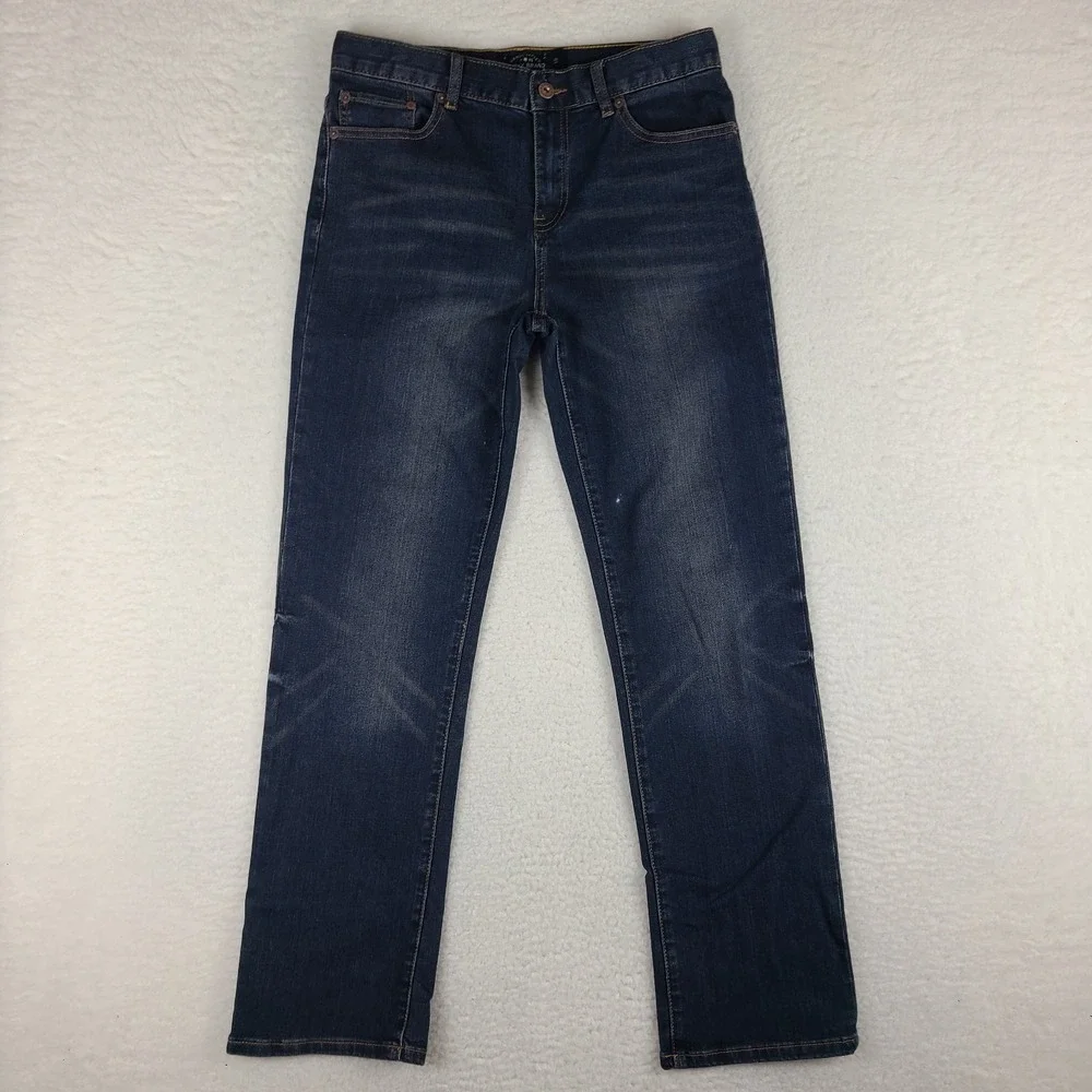 Lucky Brand Jeans Boys 18 Blue Classic Straight Leg Dark Wash Denim *